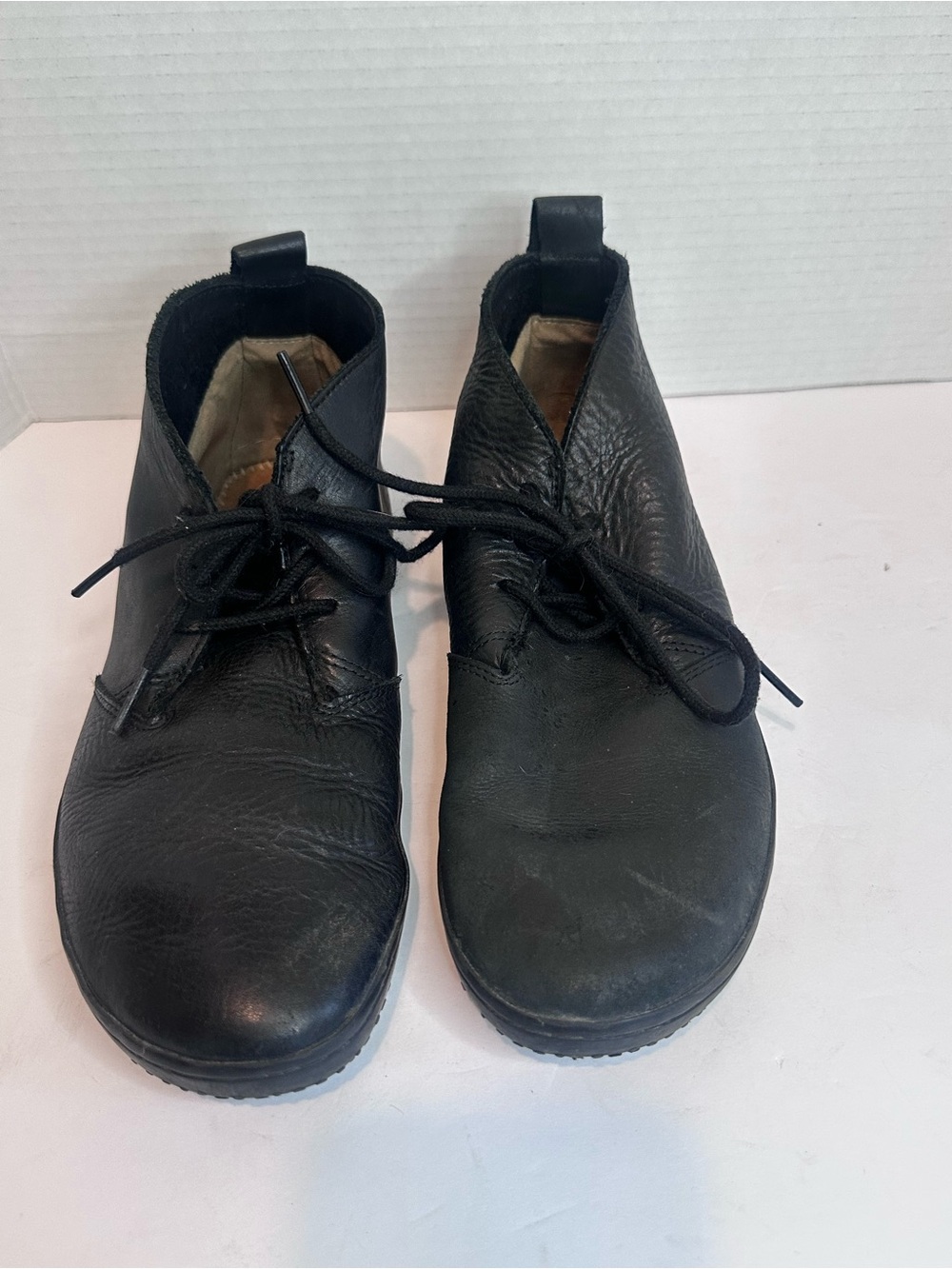 Vivo barefoot Black Leather Lace-Up Boots EU sz 40